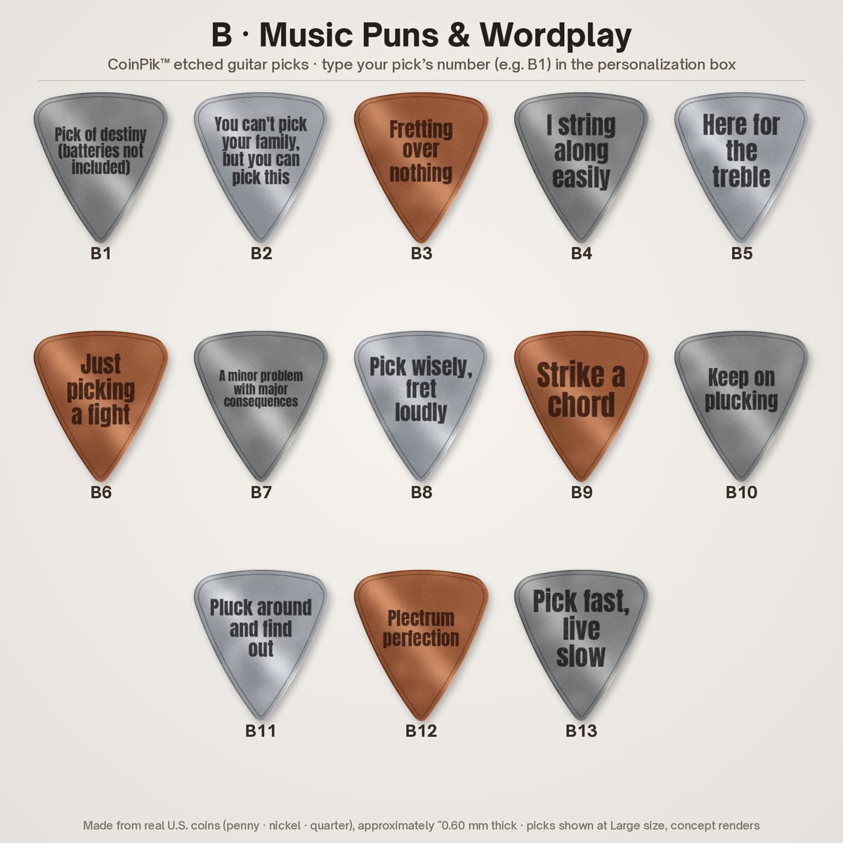 CoinPik guitar pick photo 6 of 13